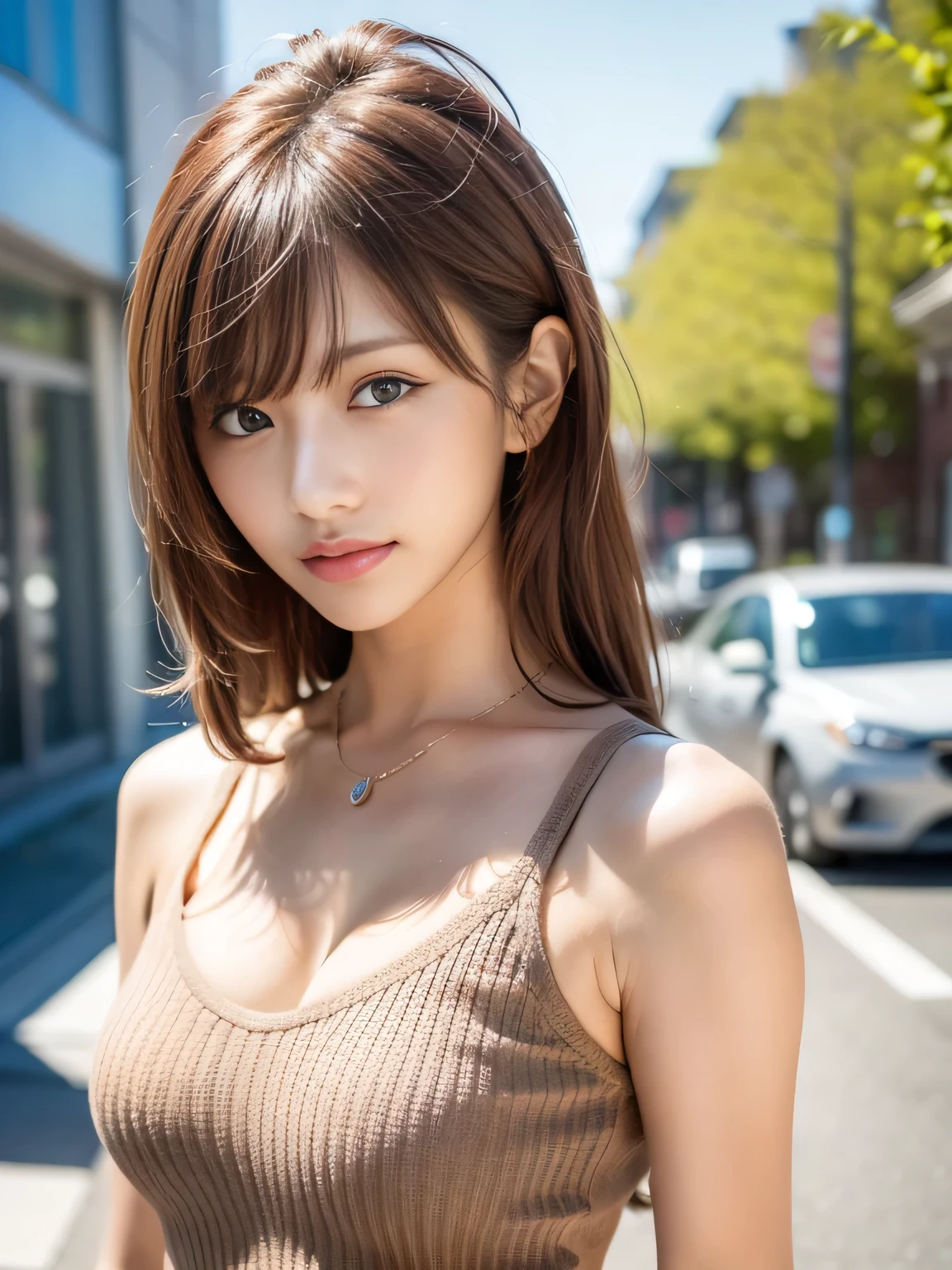 one girl, (a beauty girl, delicate girl:1.3), (16 years old, gal:1.3),
break, (Torn and damaged white t-shirt,nsfw,bare breast,nipple,lift shirt,small areola),
break, very fine resolution, (symmetrical eyes:1.3),
break, (Street view:1.2),
break, small breasts, brown eyes, parted bangs, brown hair, girl,
break, (Eye and face details:1.0),
break, (masterpiece, highest quality, super detailed, detailed face, 8K)
