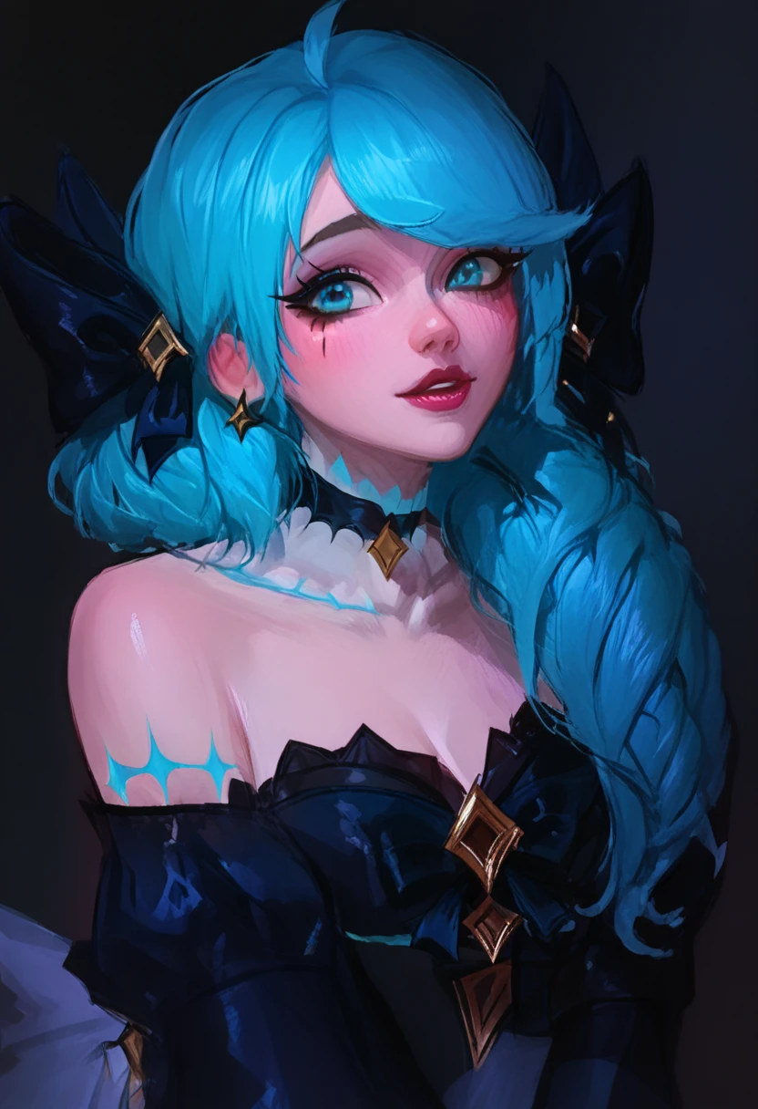 Beautiful Delpine, ((Realistic)) , Plastic wig , ((Mid Shot)) Blue gag,