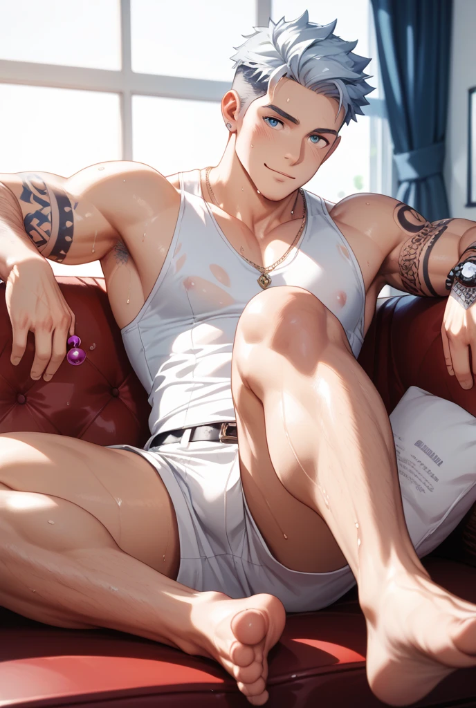 （tmasterpiece，超高分辨率，16k UHD，high qulity），low tune，(Handsome uncle:1.8), (dregs:1.8), (Sleep in the driver's seat of a car)，Shirtless, swimming trunks，tmasterpiece，（with short golden hair），Black eyes，ssmile, (White clip foot dragging), Seoul,（small heads），Precise anatomy，Precise hand structure，White swimming briefs，Unity 16K wallpaper，concept-art，One guy，8K eyes，（（（Mature male））），（（largeeyes：1.3）），（extra very short hair），（（1 American Bizo）），swim trunks，（photorealiscic face：1.8），broad shoulder，slips，Male 35