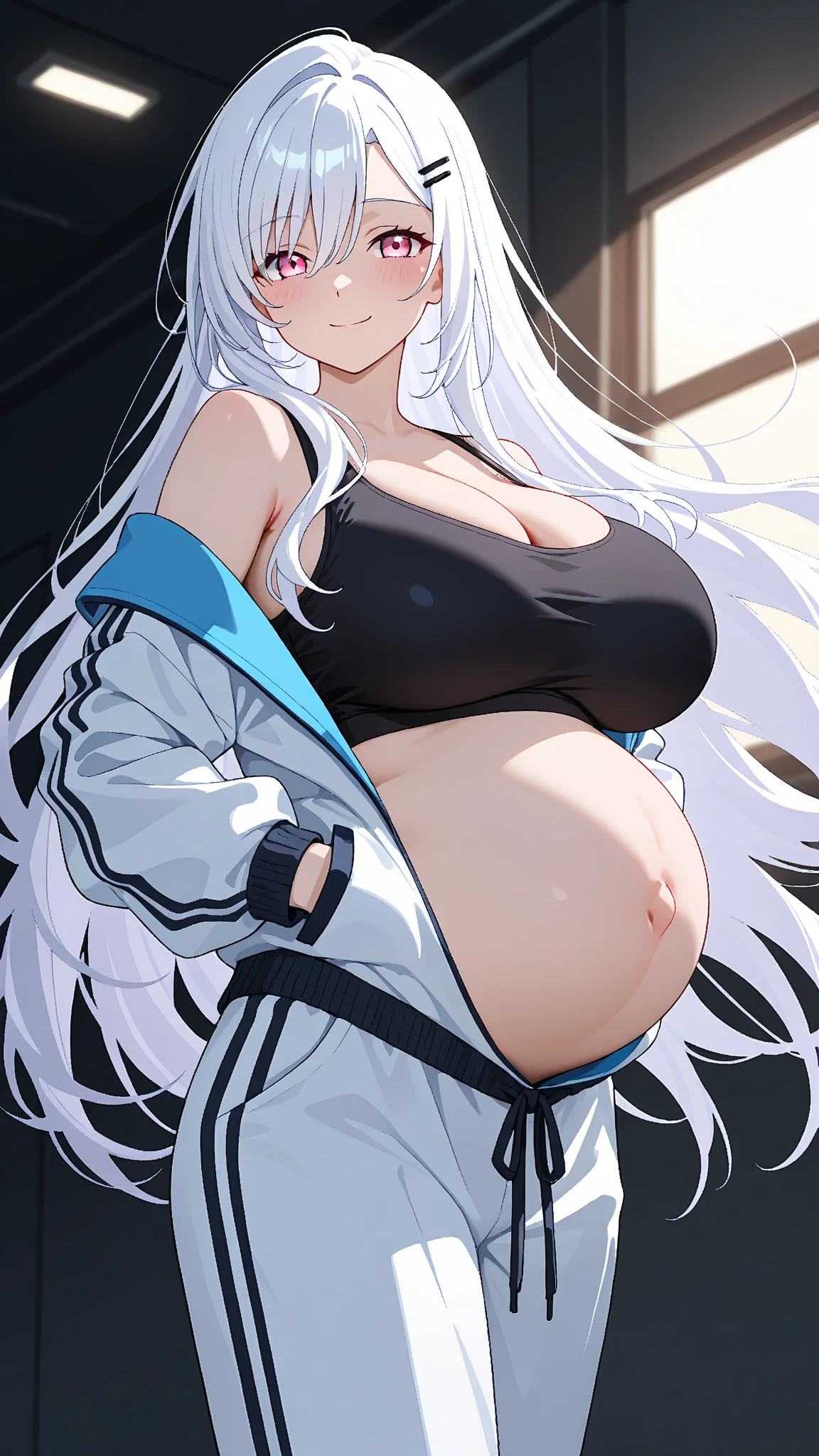 Multiple silver-haired beauties、Pregnant belly、Erect nipples、semen、whole body、Very large breasts、Volleyball uniform