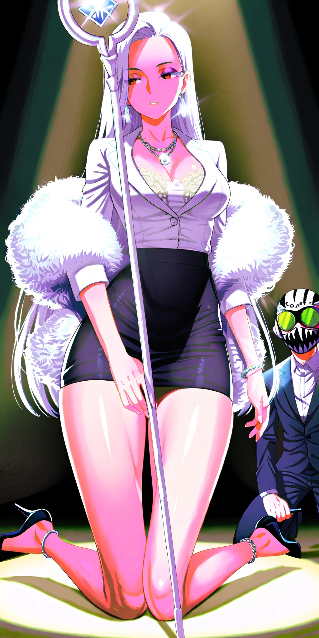 The beautiful girl in lace top and leggings is sitting astride a pile of skeletons in the center of the picture. She is holding a trembling sausage with juice squeezed out in her hand and smiling. There are multiple comic storyboards in the background，cbt, sausage bondage,sausage insertion,Sexy, trampling sausage with high heels heel,(masterpiece, best quality:1.2)，1 beautiful girl,sexy，comic storyboard:2, leggings, sit astride, axially symmetrical:2, ,femdom，sounding，cbt，hold，smile，colorful，leggings，thin gap，cameltoe，insertion，trembling，juice，spray， Long hair,Lace top,Sexy, Shiny leggings, High heel，cleveage, trampling, in forest, saliva , Mucus，