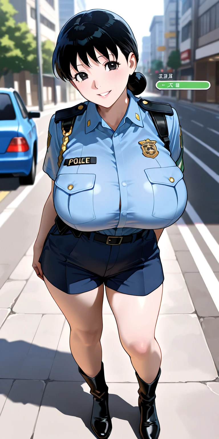Huge thick police woman