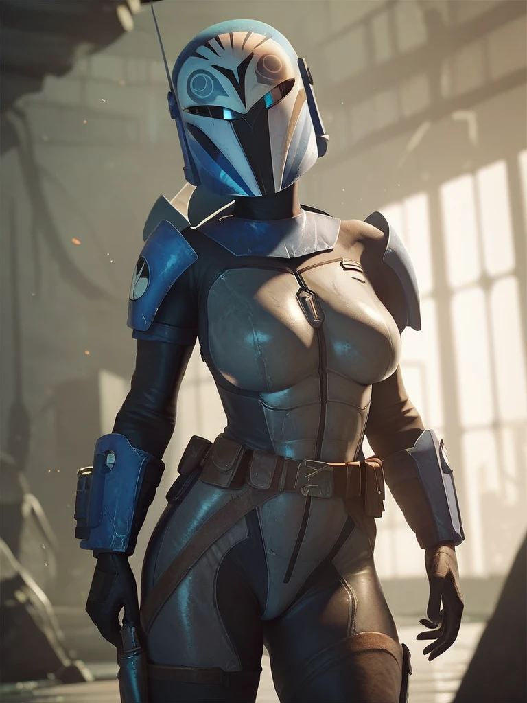 Curvy female knight, bob hair, natural boobs, (polished gold armor, (brown bodysuit see through)), intimidating stance