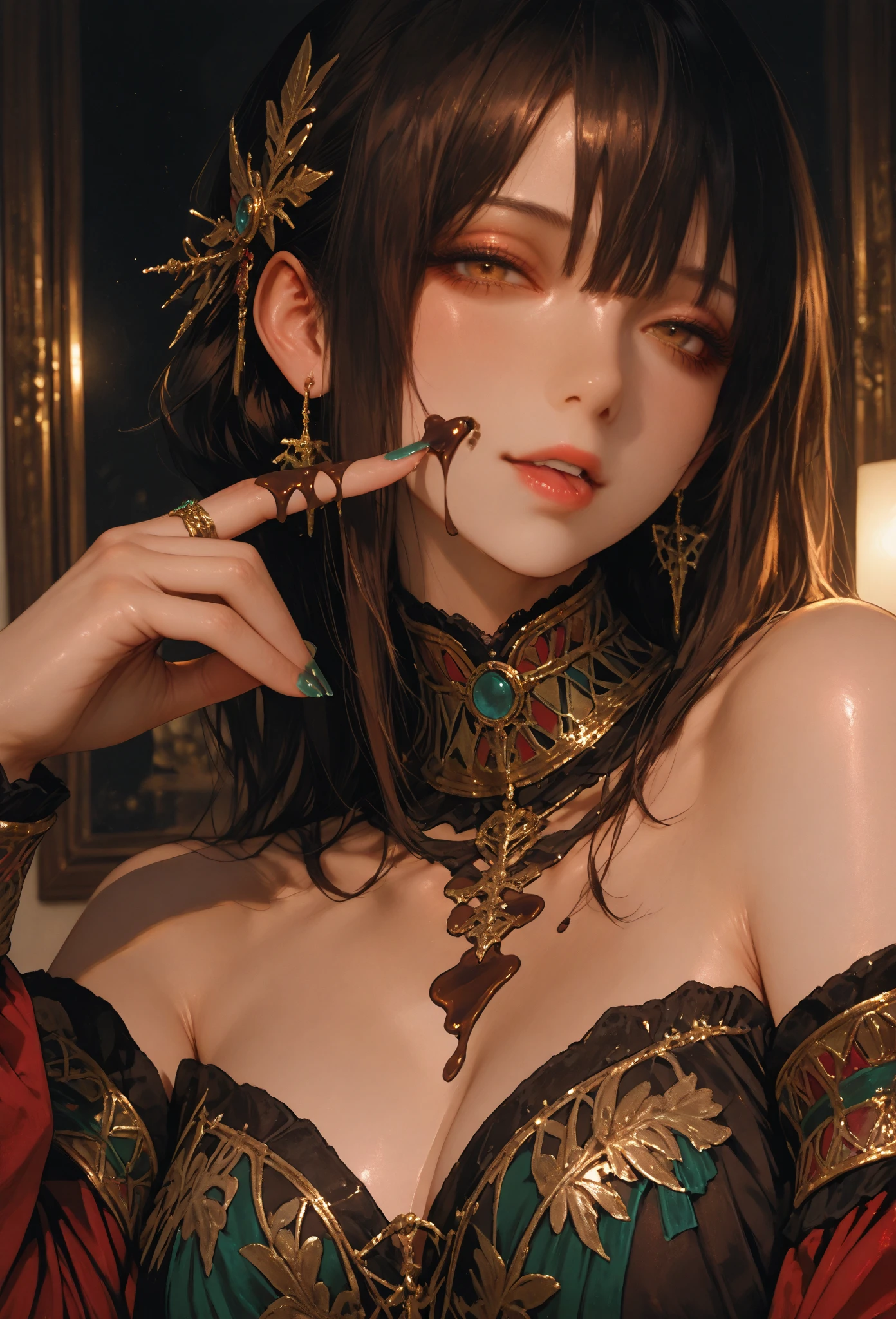 (highest qualityのディテール)、Realistic、8K Ultra HD、High resolution、(One Girl:1.2),(Fatal Beauty,Attractive beauty) ,(A supple and powerful physique),(Sensual charm),(mysteriousな魅力:1.1),(Captivating silhouette),The Super detailed、High quality textures、複雑なdetailed、detailed、Very detailed CG、High quality shadows、detailed Beautiful and delicate face、detailed Beautiful and delicate eyes、Written boundary depth、Ray Tracing、20th Generation、Cute K-Pop Girls、(The Face of Ulzan in Korea)、Thin face、(Urzan-6500-v1.1:0.6)、PurerosFace_v1、Glowing Eyes、Perfect body、 Viewer Display、(highest qualityのディテール:1.2)、Realistic、8K Ultra HD、High resolution、Close-up of a woman, realistic girl rendering, 8k artistic german bokeh, Enchanting girl, Real Girls, Gurwitz, Gurwitz-style artwork, Girl Roleplay, Realistic 3D style, cgstation Popular Topics,, 8K Portrait Rendering,(truth,truth:1.4),(Sparkling eyes girl:1.2)、cheek、Glossy Lips、Big Breasts、High resolution, Best image quality, highest quality, Realistic, Super detailed, Realistic, 4K 8K Ultra HD Full Color RAW Photos, Fujifilm(Medium format), Hasselblad, Carl Zeiss, Incredible dynamic range photography(utility_art:Smooth-768:1.1),High resolution, High pixel count, Clear detailed, Clear images, Natural color reproduction, Noise Reduction, High fidelity, quality, Software Improvements, Upscaling, Optimized Algorithms, Professional-level retouching, Browsing Caution、(((Too much exposed skin)))、(((Big Breasts)))、fortune teller、astrologer、(((A magnificent starry sky in the background)))、(((It has a hood、A burgundy robe intricately decorated with beautiful details)))、((Horoscope))、(((fortune teller)))、Long black hair、((Blunt bangs))、Cowboy Shot、(((Please hold your hand over the crystal ball on the table...)))、Fancy Necklace、Lace gloves、Bright Blue Eyes, Surrounded by swirling pink smoke, saturated color、Dark colors、Psychedelic Images、lsd、Mandala、fractal、mysterious、detailed、Psychedelic painting of a woman with large breasts, サイケデリックなgoddess, DMT Art, DMTgoddess, Visionary artistic style, Psychedelic Art style, 3d, goddess, Portraiture, Psychedelic Art nouveau, Psychic Trance Artwork, Psychedelic Digital Art, Digital Visionary Art, Psychedelic Art, Psychedelic Surreal Art, Psychedelic Artwork, 非常にdetailedなテクニカラー, 超detailedなファンタジーアート、(nightmare:1.6),