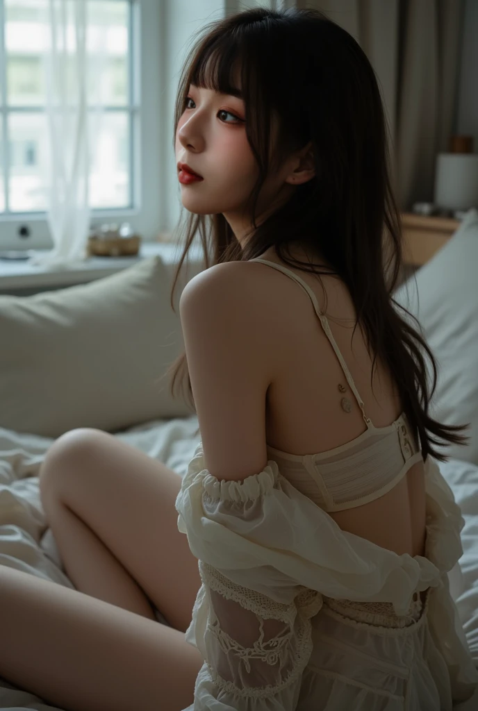 Bonita niña tocandose