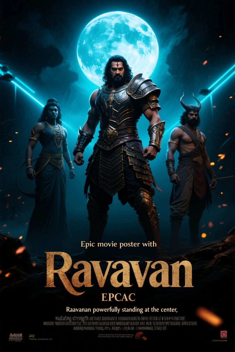 Rahul name logo and lord hanuman ji with fire and flame