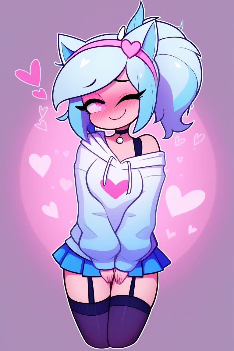 maeve from paladins, small and tight short sleeve t-shirt, tight black panties