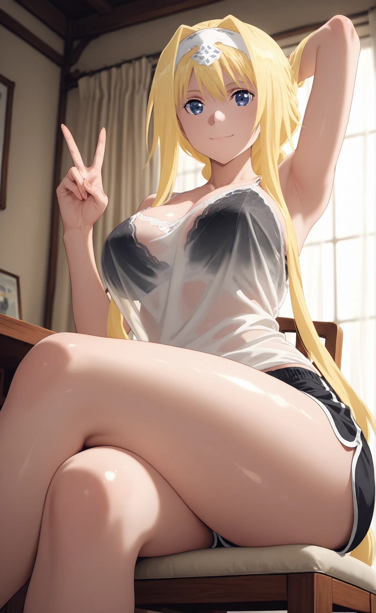 1 Girl, solo, Tsunad, 30 years old, Tsunade, swimsuit, sexy, perfect anatomy, laying down, face down ass up, perfect ass, Full body, looking, big eyes, seductive smile, Yellow hair, ass up, perfect fuckable booty, milf, begging to get fucked, seductive, perfect anatomy
