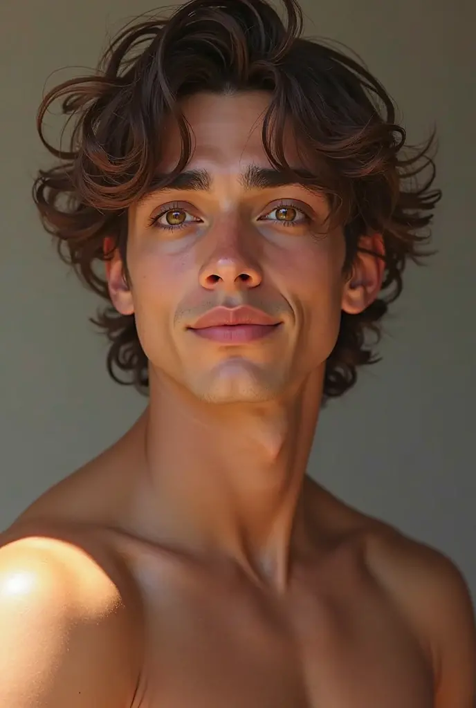 Naked curly guy