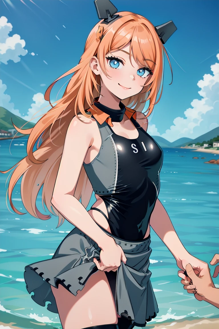 Random patterned swimsuit、Random Swimsuit、Swimsuits in random colors、Random pose、、Acme Face、Random pose、, Pale red eyes、Semi-long hair、Chestnut Hair、Sandy Beach、、、nsfw、Highest quality、1 girl、solo、Ocean、Sexy pose、Random pose、Blushing、wet、Embarrassed、I can see half of my 、、One Piece Swimwear、(Strap slip:1.3)、Swimsuits in random colors、Swimwear
