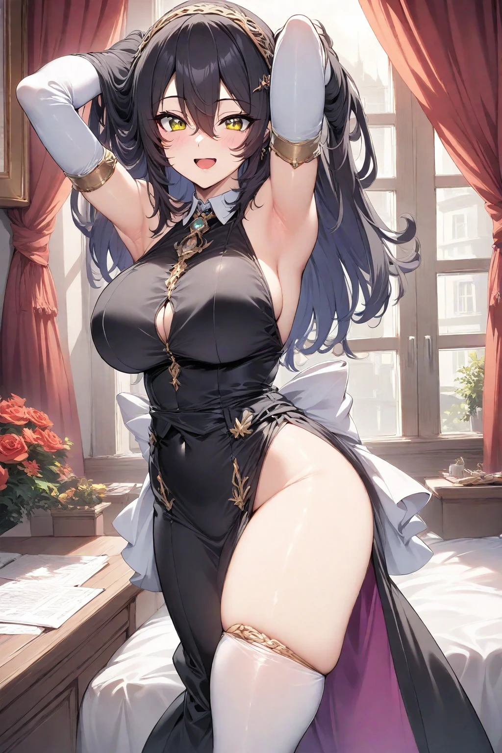 (8k,Super details,best masterpiece,nature,perfect work of art,perfect female figure),two women,sister and sister,sisters,Rainbow hair,perfect face,(huge),Neighbor's Wife,woman hairstyle,elegant wife,mature and exposed,20 years old,fair skin,messy hair,Perfect sexy body,Wear a fitted and sexy tunic dress,Strapless strapless short dress,Hot and sexy secretary,wear glasses,Standing in a spacious conference room,Papers scattered on the ground,Detail background,necklace,perfect eyes,, T-shaped small size,huge的山雀