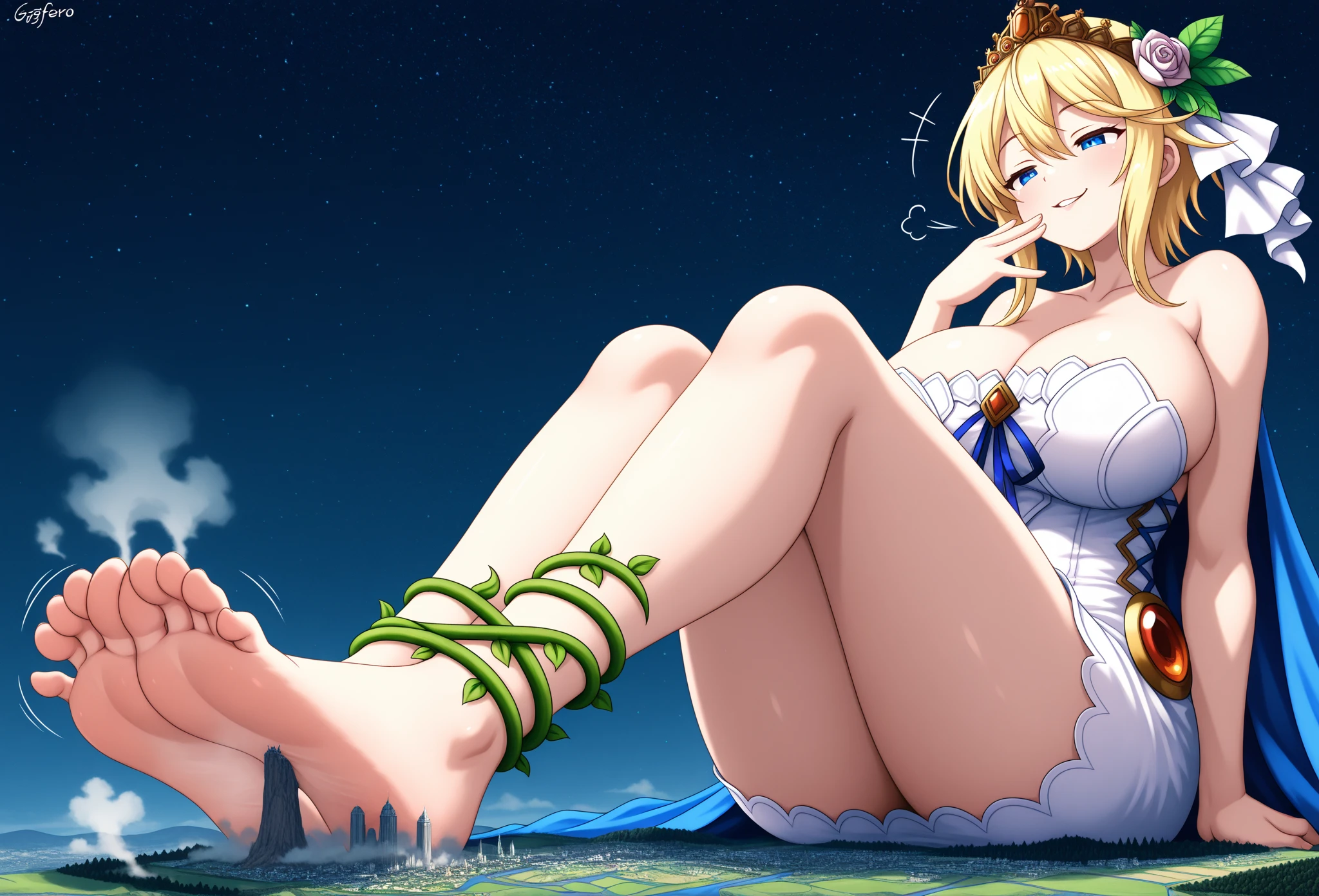 1girl, artoria pendragon \(swimsuit ruler\) \(fate\), fate \(series\),lying on a sunbed by a pool in the garden, bondage,gaged,ballgag,rope,hand behind back,masterpiece,very aesthetic,newest,