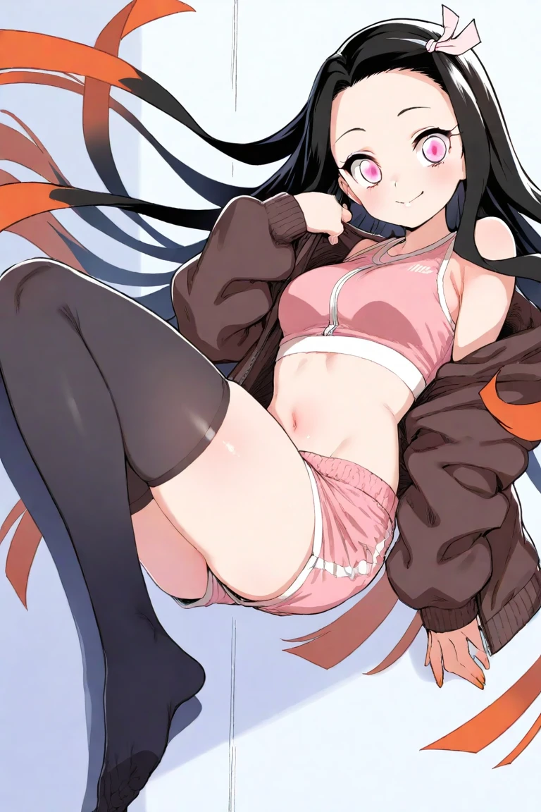 (nonsense, 8k, 4k, Masterpiece, Hyper Extreme is very detailed.:1.2), alone, 1 girl, front view, perfect face, 1 girl, Portrait, expressive eyes, alone, Lie down on the floor., female, perfect hand, Pale skin, Friendly, excited, punk rock, long hair, colorful hair, black choker, Black Lipstick, penetration, Ear penetration, Lip penetration, Nose penetration, small breasts, smile, Street clothes, full body, perfect anatomy, graphic t-shirts, Anatomically correct, cowboy shoot, no background, blank background, white background, bare shoulders, nsfw , horny , pussy , open wide zip denim shorts , wide leg m pose spread
