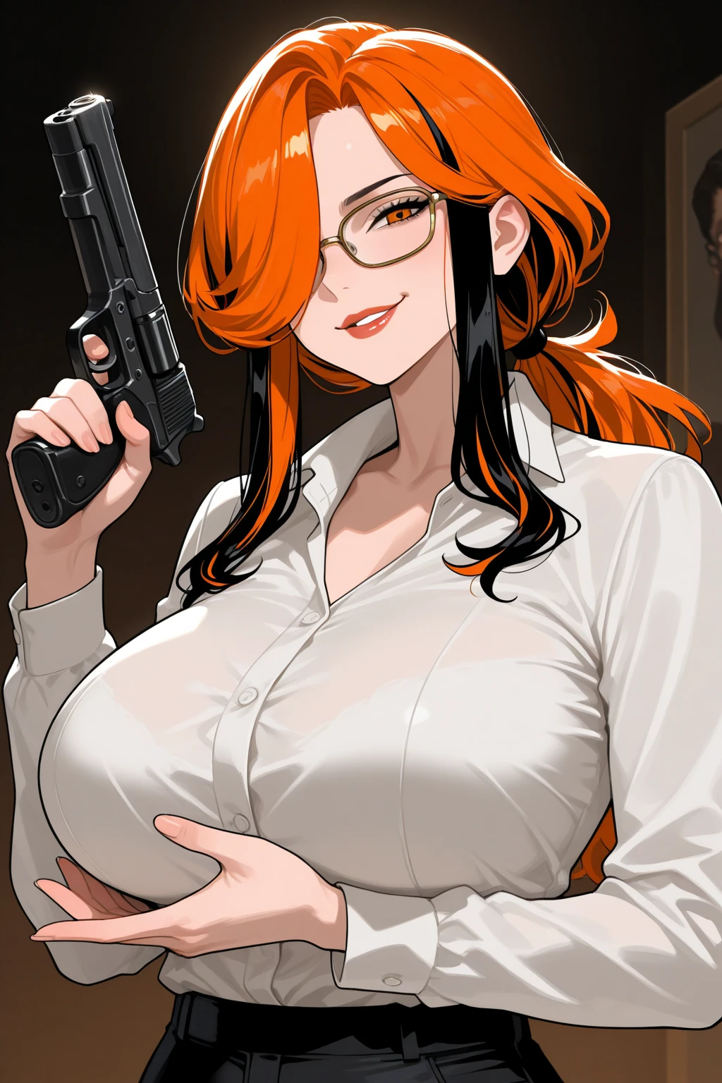 Redhead Black woman in a sexy secretary uniform(white shirt and black skirt ) having sex with raikage (black man) ,woman and man office sex ,2 character,stealth sex ,behind the waal,milf ,big breast,porn scene ,nsfw,doggy style sex ,Naruto karui akimichi 