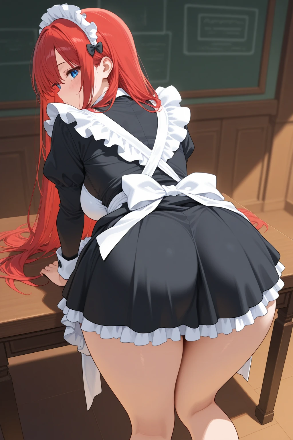 Stella Vermillion, Stella Vermillion, hair between eye, Hair intake, Hair Ribbon, Long hair, (Red Eyes:1.5), Red hair, two side up, Yellow Ribbon,Blake Black Choker, Choker, emblem, Neck ribbon, Plaid, Puffy Short Sleeves, Puffy sleeves, Purple Ribbon, Red hair, bow ribbon, School uniform, Shirt, Short sleeves, Skirt, thighs thighs thighs thighs, White shirt, White skirt,BREAK looking at viewer,,Romper (masutepiece:1.2), Best Quality, High resolution, Unity 8k壁纸, (Illustration:0.8), (Beautiful detailed eyes:1.6), extra detailed face, Perfect Lighting, extremely details CG, (Perfect hands, Perfect Anatomy),、Stand on the escalator, (By up escalator), (lower body shot), Thigh Focus, (Taken from the bottom 1.3), (View from behind1.3)、 (white panties:1.3)、(Skirt that rolls up:1.3)、(Fully exposed panties:1.5),embarrassed, Blushing, wobbly mouth, (angry), Looking at Viewer, Outside, Panties, Sexy, thick thighs, wide hips、plein air、outside of house、(black thighhighs:1.3)、(Ass)
