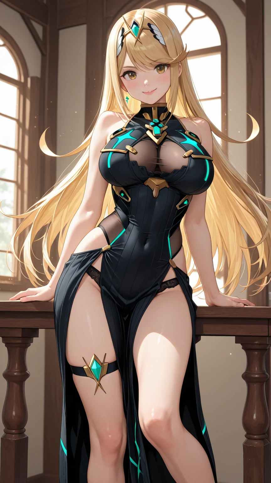 Adult woman, tall (1.85cm), milf, 28 years old, long golden hair, greenish eyes, large breasts, open breasts, open belly, tight blue blouse, iron sleeves, iron boots, open thighs, muscles, cheerful, work -raw, high quality