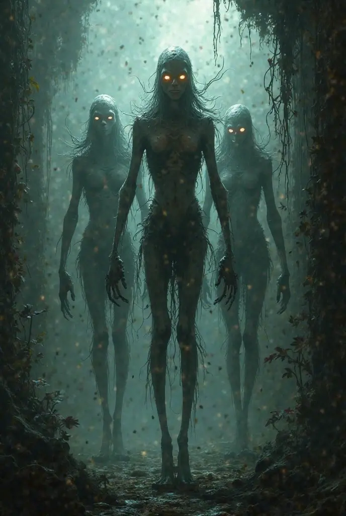 qallupilluit, creepy women, in water
