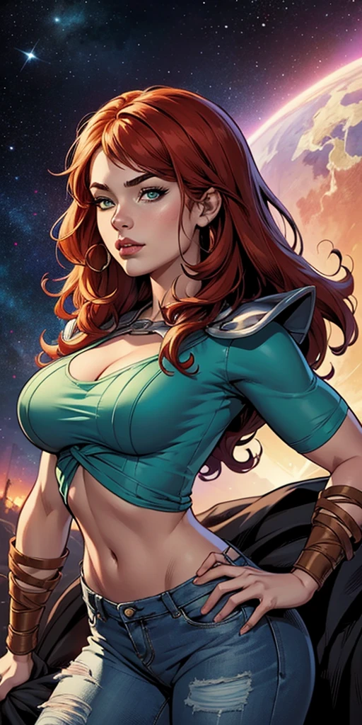 There is a curvaceous woman (large breasts, cleavage) with Tribal tattoos all over her body and wearing a tie, a beautiful artwork illustration, stunning digital illustration, Jen Bartel, exquisite digital illustration, beautiful digital illustration, intricate digital painting, digital painting | intricate, highly detailed vector art, in style of digital illustration, gorgeous digital art, vector behance hd jesper ejsing, beautiful digital artwork
