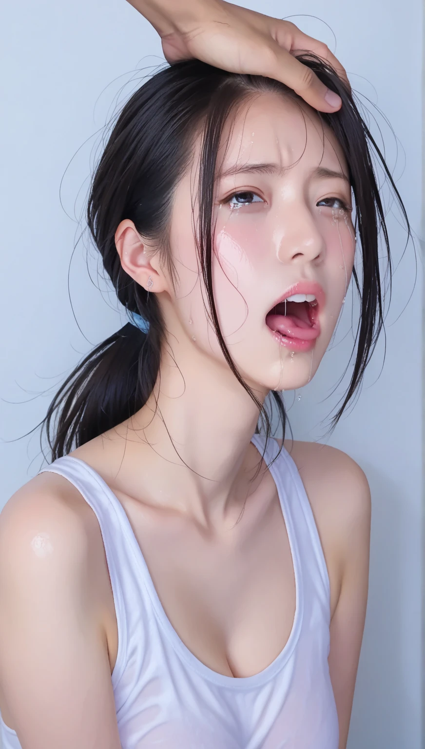 High resolution photos”、woman、Real-life photos、naked、Pussy、Estrus、End of masturbation abstinence、woman、Real-life photos、Normal position、Sex、Drooling、Sweat、Ahegao、slender、transformation、chest！Real、Realistic、Color photography