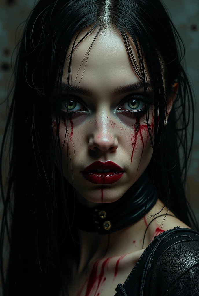 A person taking their depoka and turning into a zombie!, trending on artstation, sharp focus, studio photo, intricate details, highly detailed, by greg rutkowski, cinematic, high detail, photo, cinematic, portrait photography, conceptual art