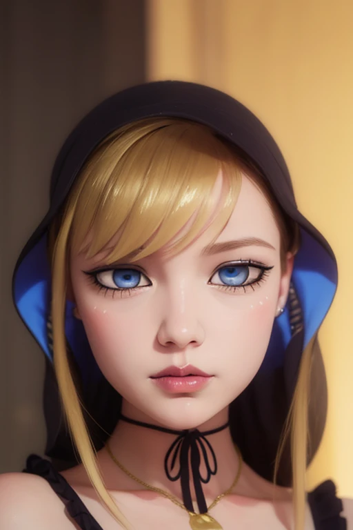 ((close up portrait of middled age woman with a hood on & with big huge giant blue eyes & tiny nose & closed wide thick mouth full lips!!!:1.5)), she is looking at the camera & her expression is solemn, colorfull anime portait, colorfull anime profile, solemn expression, mysterious portrait of a woman, inspired by Naruto anime series, myself, mysterious portrait, mysterious eerie portrait, night!!! (((masterpiece))), (((best quality))), ((ultra-detailed)), (highly detailed anime illustration), ((an extremely delicate and beautiful)),(from side),cinematic light,((1anime woman)),solo, black background, extreme detailed,colorful,highest detailed