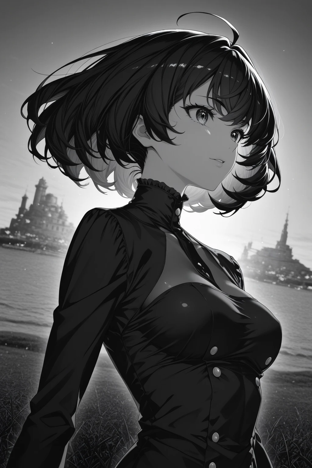 ((Highest quality、masterpiece、anime style、best quality、high resolution、8k、detailed、ultra-detailed:1.3))、Long legs:1.2, Beautiful woman with perfect figure:1.4、(Smiling:1.2), double eyelid、30-year-old female、((One Woman,beautiful face,Beautiful face、Japanes,night,upper body:1.2)),Big Breasts、High resolution, accurate, Anatomically correct, High-resolution model, high quality, Very detailed, Ultra high definition, Textured skin,((moon in the sky,dynamic angle,looking at viewer,outdoor,A field covered with silver grass、Sparkly enamel dress,rabbit:1.2)),starry skies
