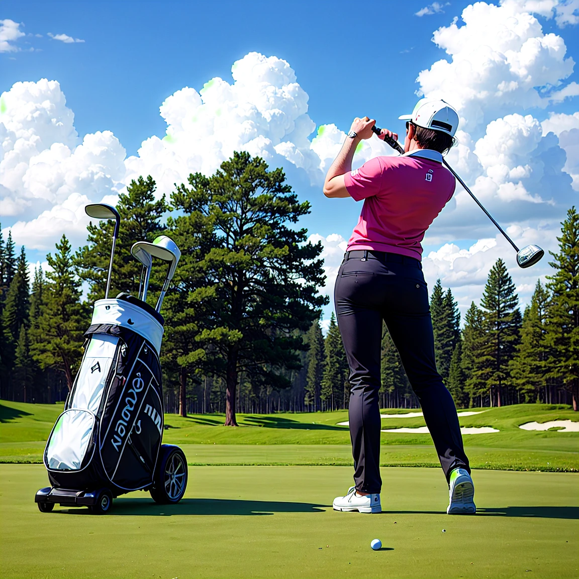 I want to generate a golfing image