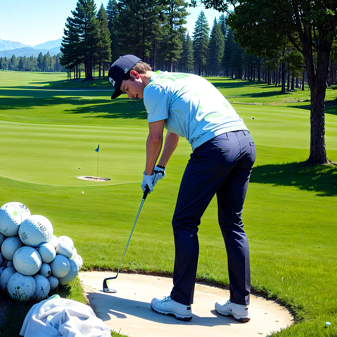I want to generate a golfing image