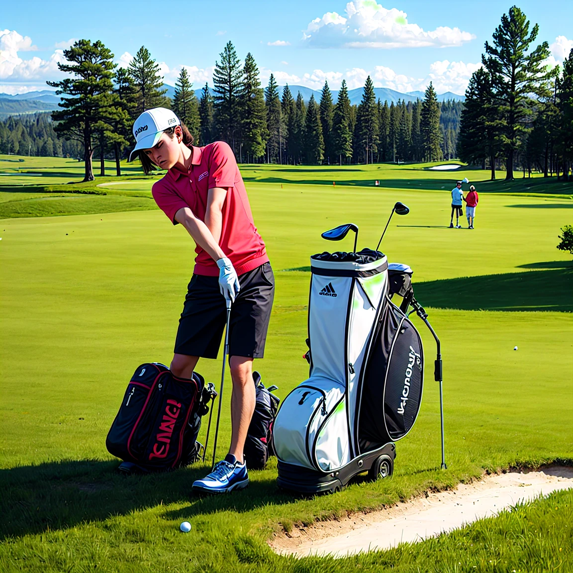 I want to generate a golfing image