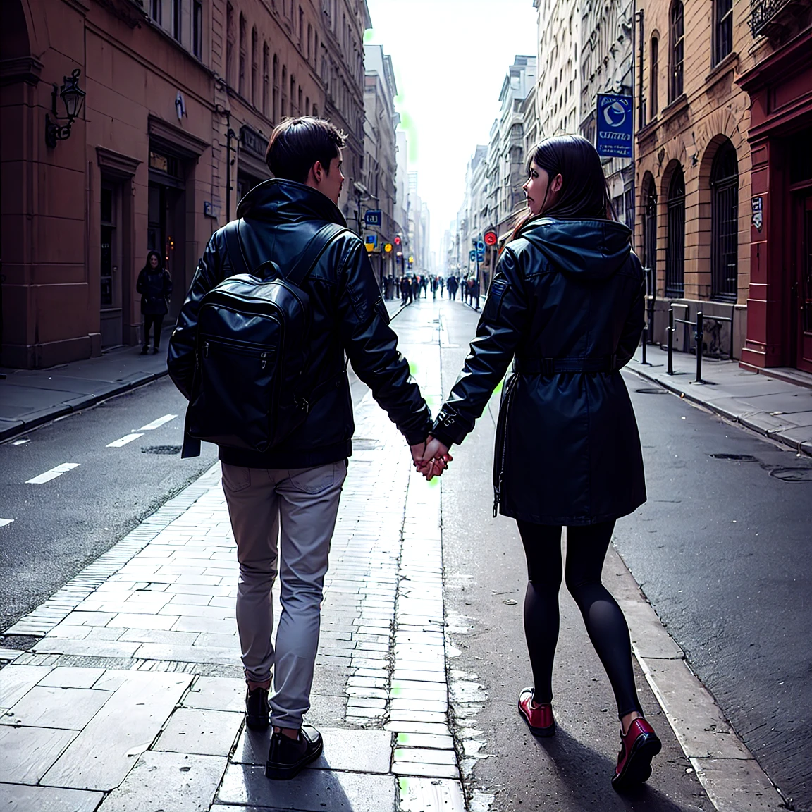 Generate several photos of couples holding hands