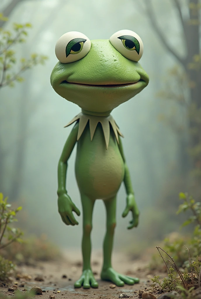 A land full of slime moss stagnant water and insects, (((pepe_frog))), 1 boy, yellow skin, black short with avitus name