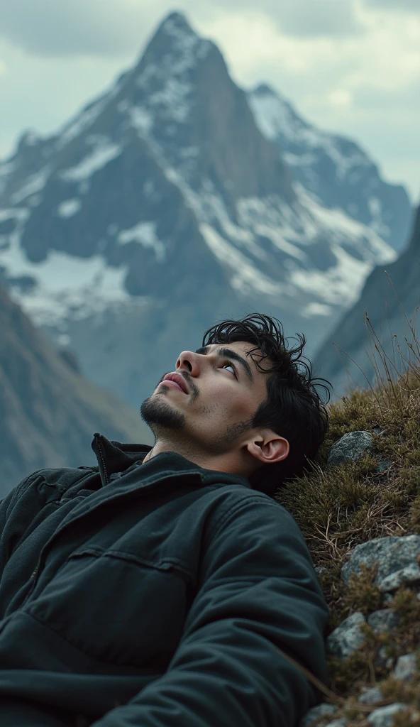Young Andean man fell asleep next to a sacred lake
 
