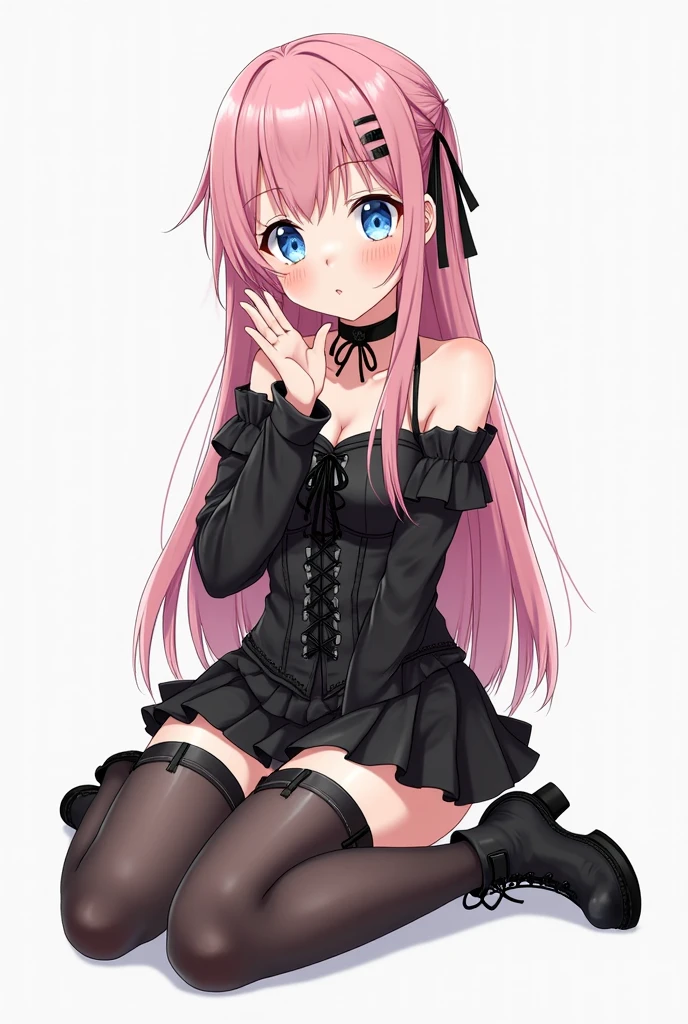 1girl, embarrassed, (forced smile:1.1), (blush:1.3), (nose blush:1.3), (full-face blush:1.3), v, sexy maid, stockings, (looking to the side :1.7), see-through clothes, navel, short skirt, see-through camisole, flat chest, petite, masterpiece, high quality, highres, absurdres, detailed face features, cinematic lights, indoors <lora:louiseZeroNoTsukaima_10:0.6>