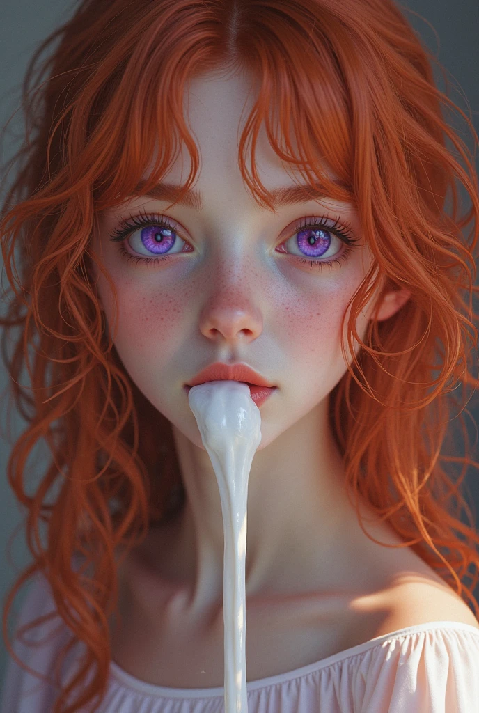 (masterpiece:1.2), (best quality:1.2) (detailed) (intricate) (8k) (HDR)
extreme close up, face, extreme close up of face, very beautiful woman, laughing, ginger woman, red hair, freckles, white clothes, robe, clouds, exterior, sky,
<lora:zoom_slider_v1:7>