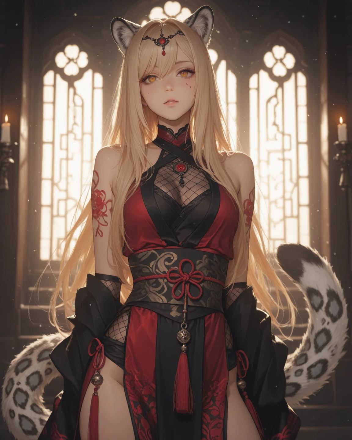 Long flowing hair、 --auto