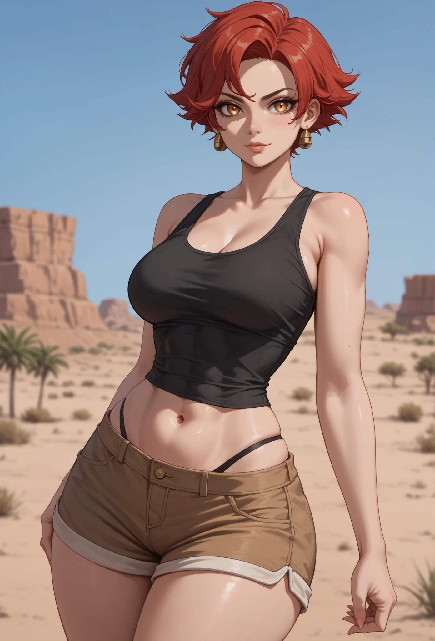 One piece nami, big boobs, toned abs, skinny, highly detailed, full body