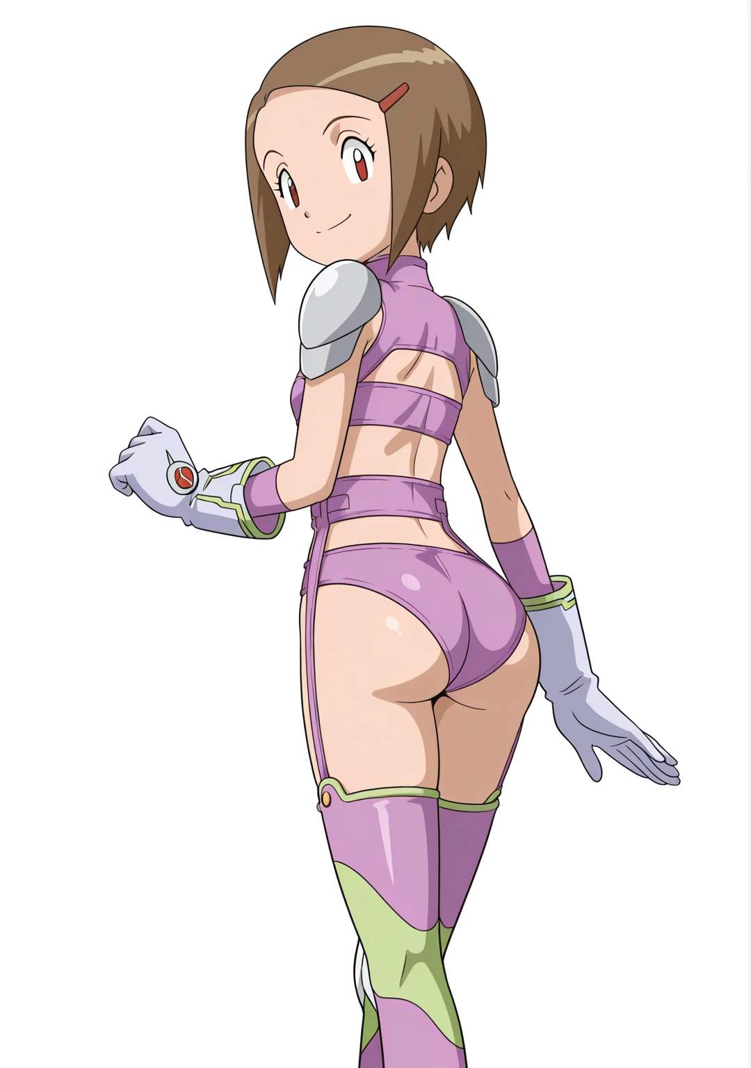Ace trainer (Pokemon), pokemon, Monster girl quest, ace trainer, large breasts, thick thighs, wide hips wearing blue sleeveless dress and bike shorts with nitrile gloves, seductive mature smile, smug, (half open eyes), blush, 1boy, 1girl, larger female, large female, front view, (pov), forest background, ((handjob)), rubbing penis, penis in hand, foreskin, retracted foreskin, cumming, looking at eachother, looking at boy, scared boy, fearful boy, (squeezing penis), penis between hands, squeezing penis, pulling down foreskin, (large breasts), (female on knees), boy being held up by larger female, pinning down boy, (low angle), (((health bar))), masterpiece, score_above:9, pokemon masters ex, game style, (((gloves placed around penis)))