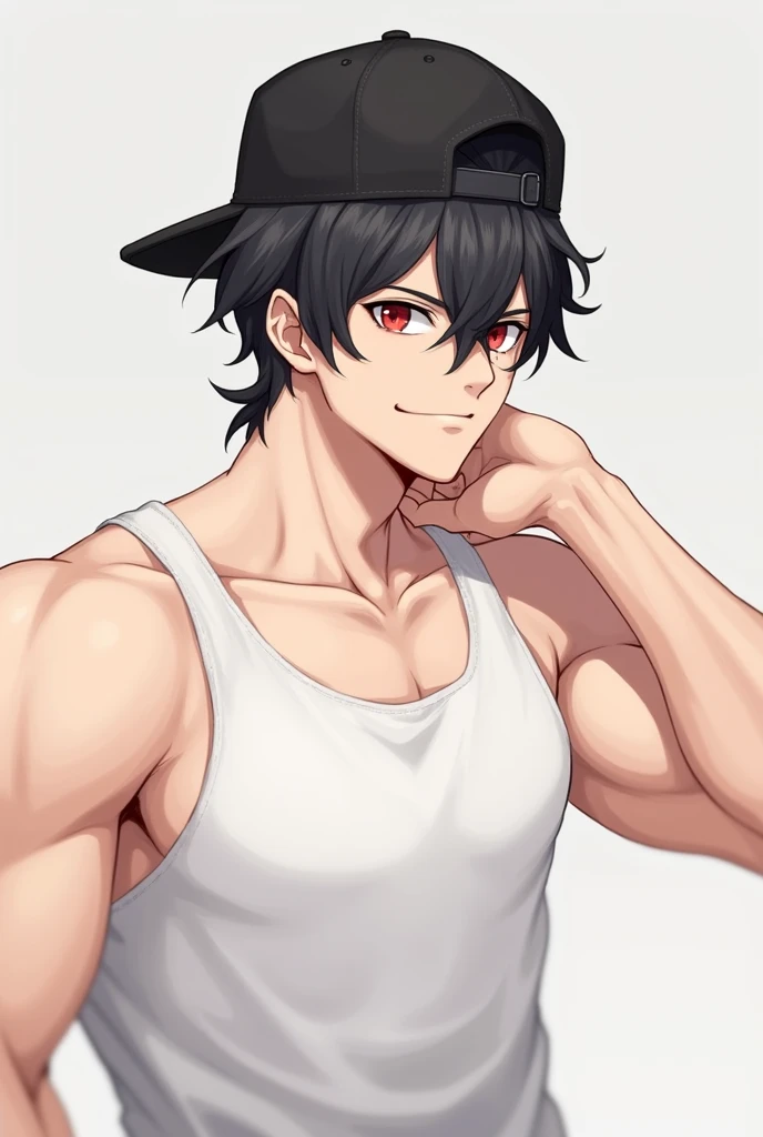Young 18 year old man with body hair (hairy chest) de cueca boxster and Nike branca (and Nike) dripping sweat from working out a lot, giving a naughty smile