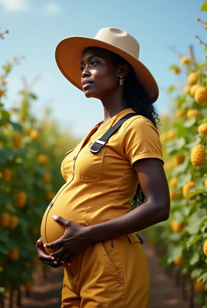 gestante,  9 meses, sunflower plantations, sunset,  flowing dress 