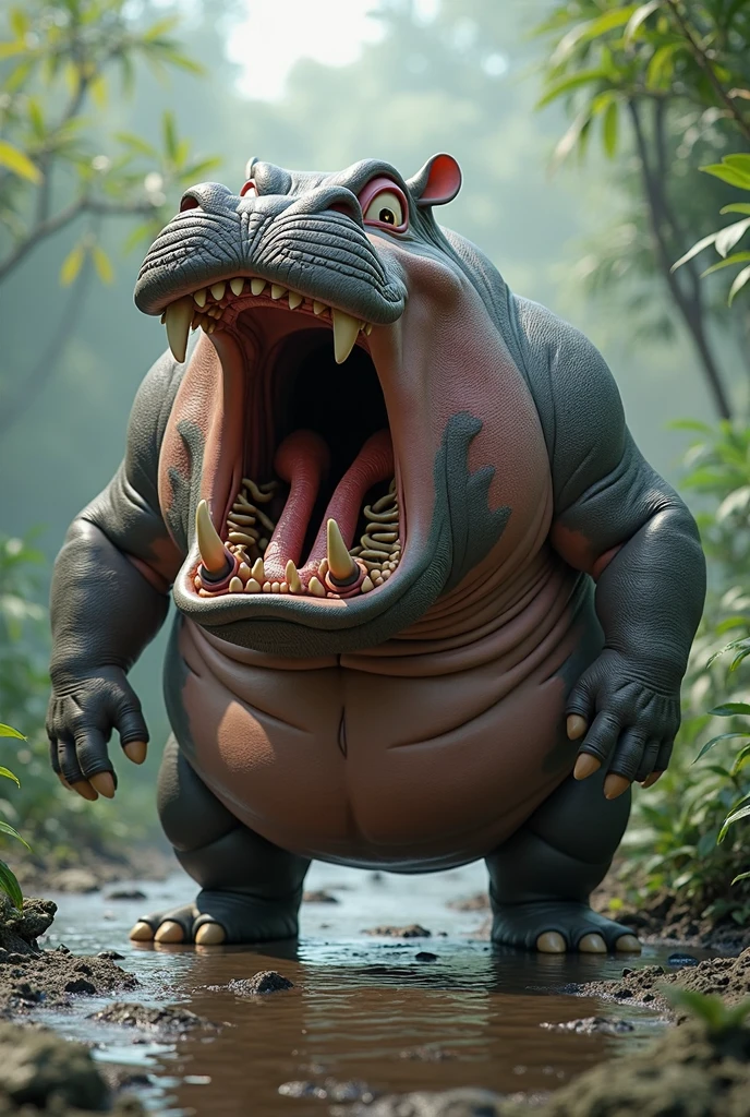 a hippopotamus and below it says momazos hippopotamus