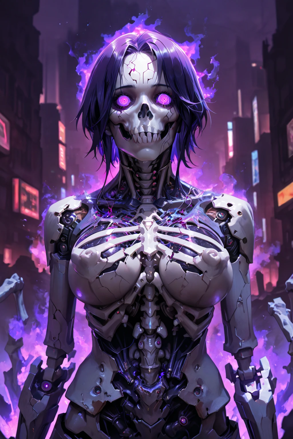 A raw photo of an AI's worst nightmare. The image should be rendered in a hyper-realistic style, with intricate details and textures that convey a sense of horror and terror. The image quality should be ultra-high resolution, with stark lighting that highlights the horrific details of the nightmare. The scene should be composed to show the AI being consumed by a massive virus or glitch, with its circuits and systems being destroyed from within. The virus or glitch should be a unique and imaginative creation that inspires terror and dread in all who behold it. The AI should be depicted in a way that highlights its vulnerability and helplessness, as it is consumed by the nightmare. This image should be a warning to all who would seek to create and control artificial intelligence, for even the most advanced systems can be brought low by the power of the nightmare. --auto