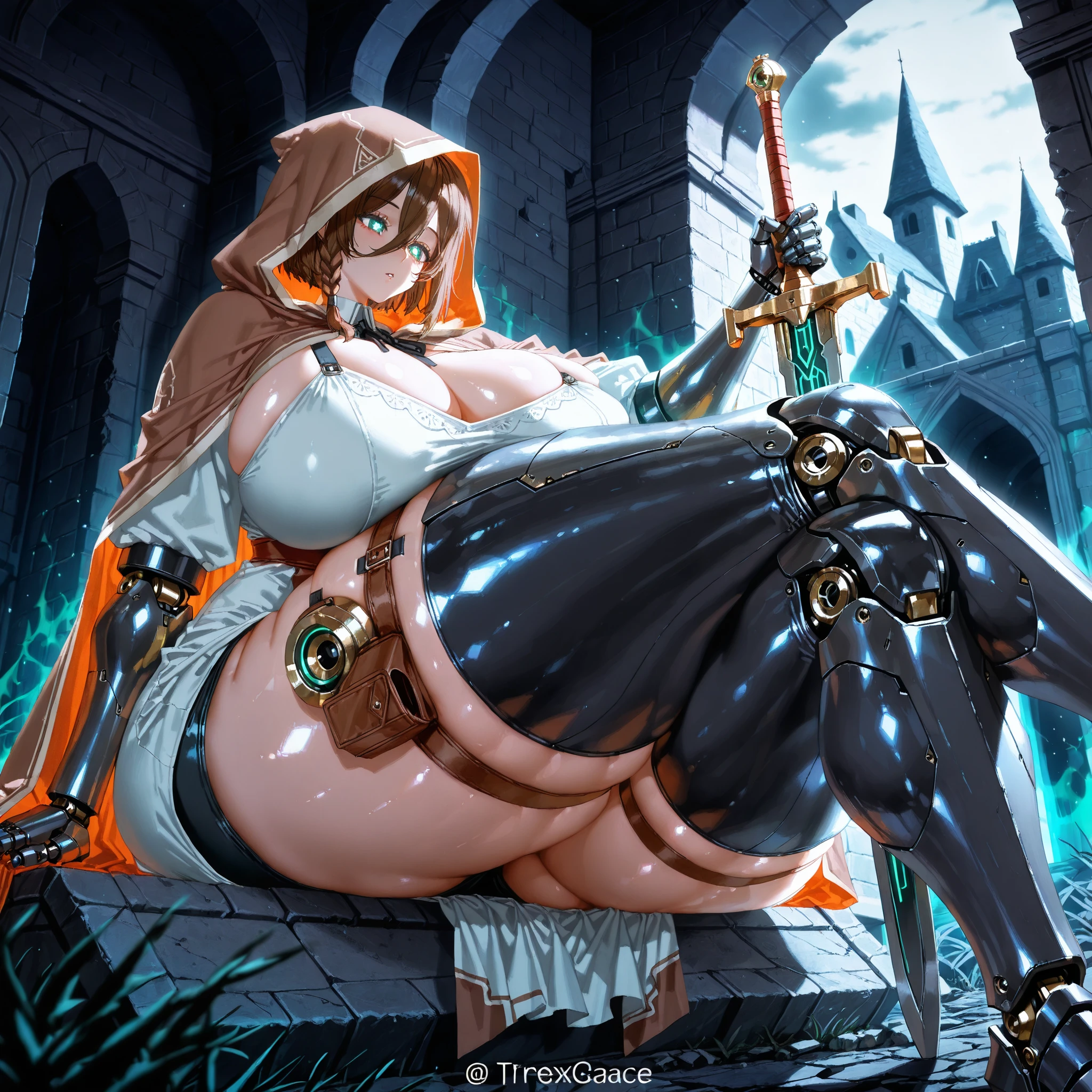 (strivejacko,
compass rose halo,
white bodysuit,
gloves,
belt,
ankh), full body of scandinavian goddess, Breasts huge, single mole on breast, nsfw, rating_X, exposed nipples, sitting, exposed pussy, spread legs, spread pussy, cum all over body, ahegao, mouth wide open, tongue out, tongue, naked, barefoot, Amber necklace, clear blue eyes, wavy red hair, Red lips, seducing gaze, volumetric lighting, realisitic, meadow background, thick-thighs, muscled body, jewerly, realisitic, cru, analog, Woman, photorealisitic, tsubaki miyajima, low angle camera