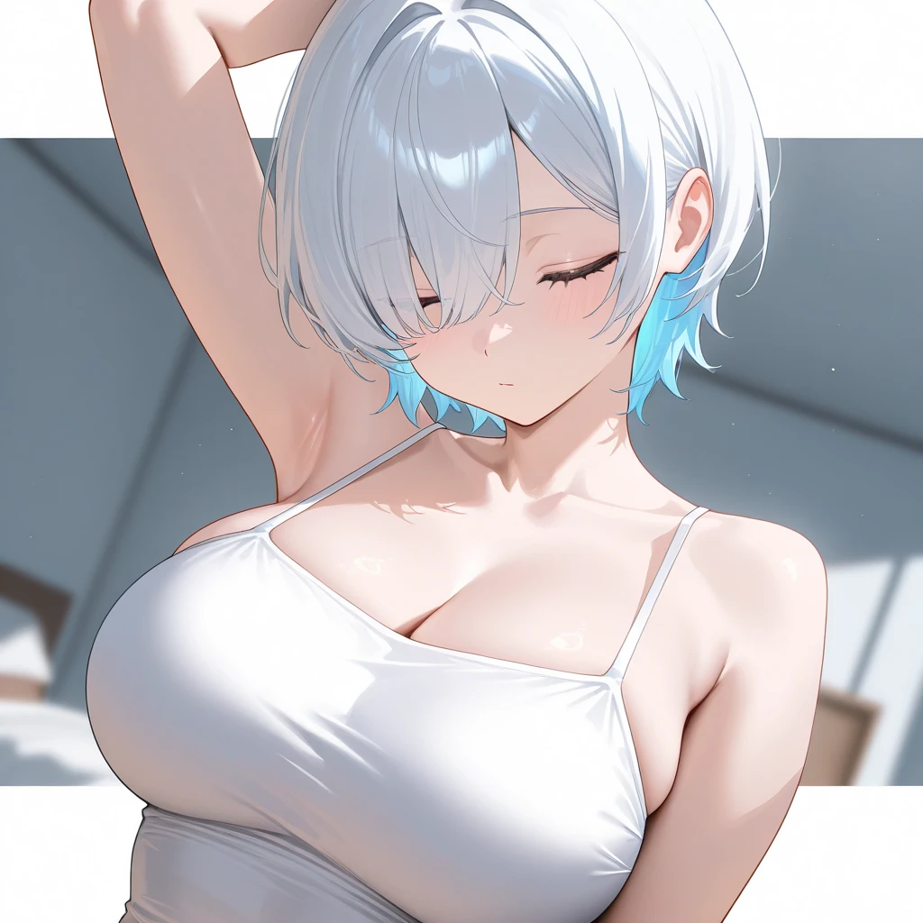 ((lifelike lighting, Melhor qualidade, 8K, Obra-prima: 1.3)), Foco claro: 1.2, 1girl, Beleza perfeita: 1.4, Abdominais finos: 1.1, ((Cabelos vermelhos escuros)), (Corte branco top: 1.4), (Ao ar livre, Noite: 1.1), Vista do parque, Rosto super fino, Olhos finos, 二重まぶた, seios firmes e medianos, sensualidade na cama, de calcinha transparente
