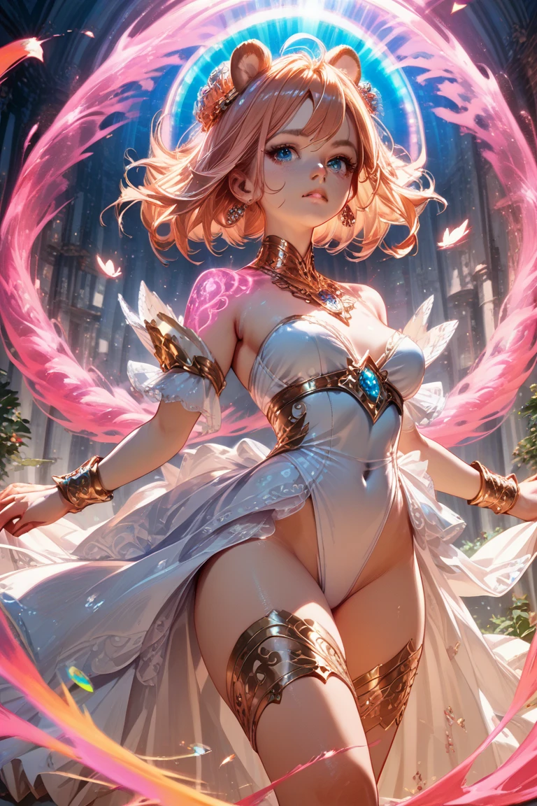 A young 15- yr old native Australian girl with lovely charming face,( pale skin texture masterpiece), (smiling with exposed teeths showing)(perfect full body detailed anatomy), (Super accessories detailed), (meditating ), (perfect detailed bright sparkling eyes),( short wavy braided illuminating pink crystalized hair),((expose big hard erect nipples))(( exposed panty ))((legs wide open showing pussy line))(( Wearing transparent illuminating costume of an witch)),holding a treasure scissors (( illuminating different lights covering the sorrounding atmosphere)) Has beautiful large white wings, The character solemnly praying, 7 different perspective view of that same girl & face profile sheet character style