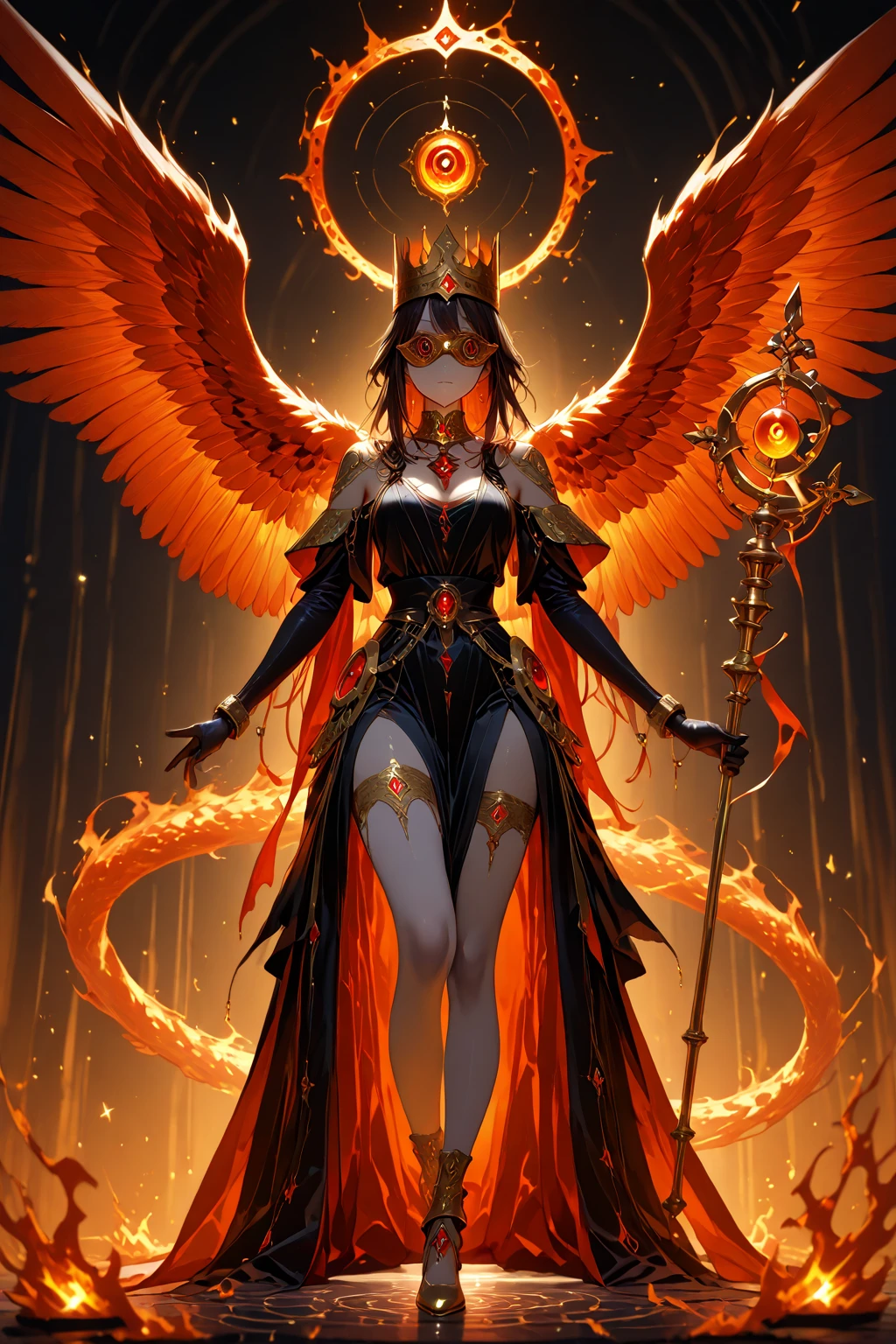 Pokémon style,high high quality,anime big breast,The Divine Flame Phoenix is a breathtaking beast,It exudes a sacred and fiery light。The following is a description of the appearance of the Divine Flame Phoenix:
The figure of the Divine Flame Phoenix was strong and huge,It has a height of several meters,The wingspan is even more magnificent。Its feathers are made up of flames of a thousand colors,From crimson、Bright orange to golden,It was as if a roaring flame danced between its wings。
It has a jewel-like crown of fire on top of its head,Exudes a dazzling light。The gemstone in the center of the crown of fire shines,It has a brilliant reddish-orange color,Like an ancient heart of flame。
The eyes of the Divine Flame Phoenix were deep and bright,Burning with a blazing flame,Reveal wisdom and strength。Its beak bone is extremely hard,Sharp and powerful,Enough to cut iron like mud。
The entire body is covered with sharp and fitted feathers,The tail wings are long and bifurcated,It looks like flames and lights in flight。Its wings are widespread,The crisscrossing wings of flame cast dazzling rays of light,Form a gorgeous flame feather fan。
Whenever the Divine Flame Phoenix flies,Its flaming wings burn in the air,And glide across the sky at breathtaking speeds。Its roar is grand and majestic,Like the voice of the gods spread。