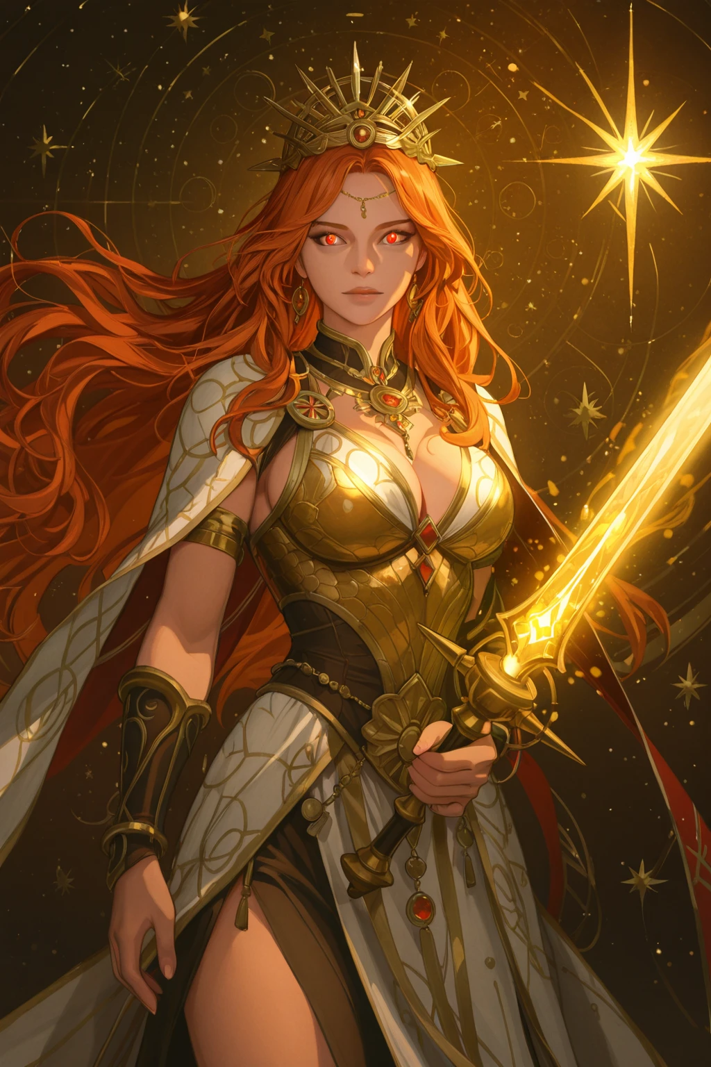 there is a woman with a banana in her hand, portrait of a female mage, human :: sorceress, half elf woman, portrait of a forest mage, portrait of a female druid, detailed matte fantasy portrait, epic fantasy art style, elfic priestess, fantasy rpg symmetrical portrait, inspired by Magali Villeneuve, inspired by Leona Wood