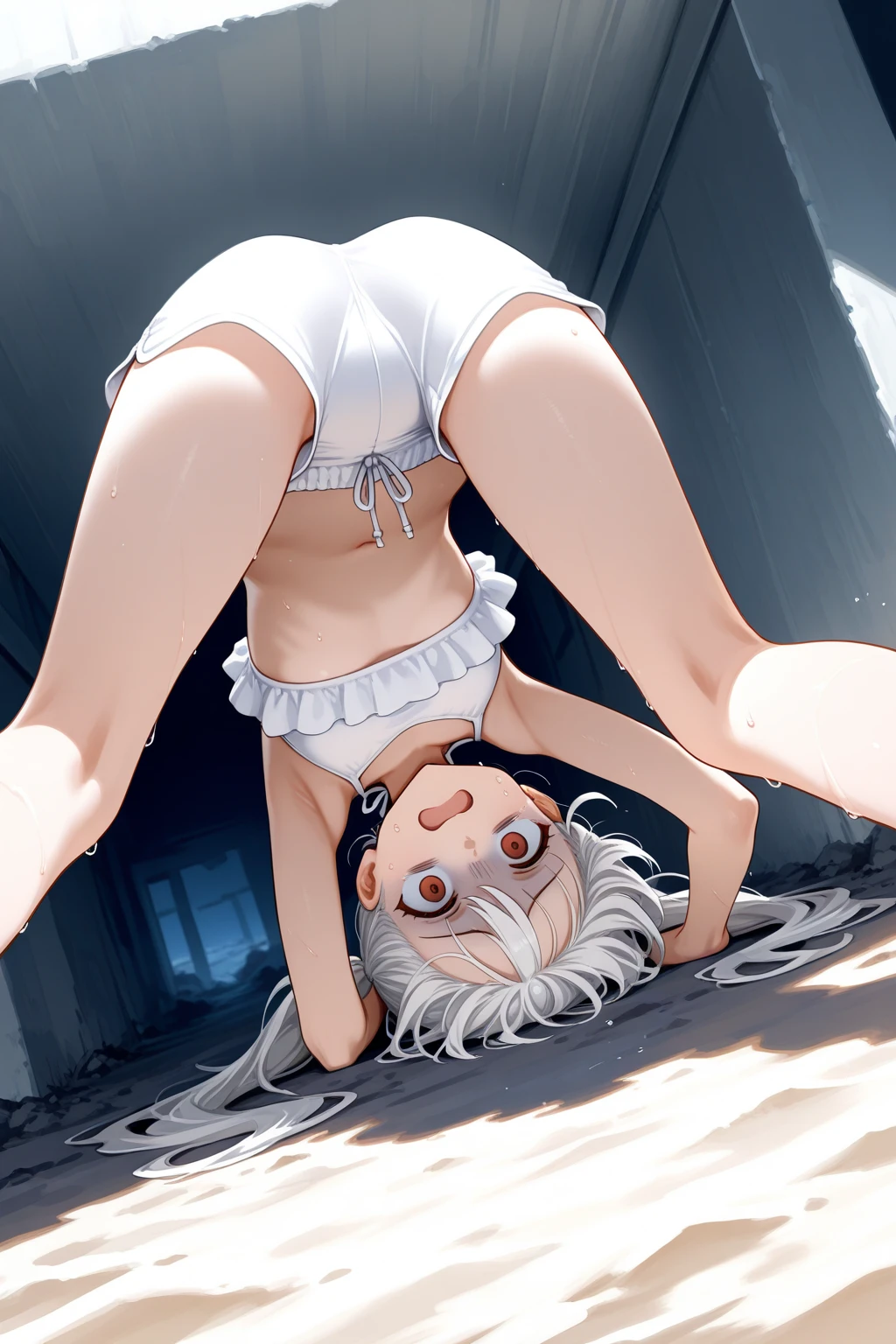 Two girls without clothes with small breasts, very beautiful wet blondes with long very curly hair, Schoolgirls, (((very rough brutal anal sex))), Lots of huge black cocks right in the ass at the same time. bright green eyes, (((completely naked))), long beautiful legs spread wide, narrow hips, thin waist, Stiletto heels, black stockings, Girls glisten with water and sperm, drops of sperm on the face and body, (((on the knees))), back view, sperm drips from anal, big anal hole, Close-up, anal gangbang