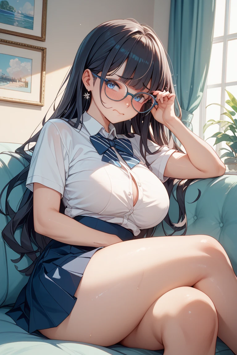 (8K、top-quality、masterpiece:1.2)、(realisitic、ultra-detailliert、超A high resolution,lying bed,squtting,bend knees,spread legs,28years,beautifull detailed face,perfect body,((nighttime)),perfect lighting,Constriction、(Slim waist :1.3)、Beautiful detailed skin、Skin Texture、Floating hair,((see through:1.5,cleavage)),in full face blush,((dramatic angle)),(((embarrassed, nose blush:1.3) ,(wet:1.0),(trembling:0.9), ,(drooling:0.6),(sweat:1.1),(frastrated:1.2),(seductive smile:1.3),moaning:1.0,ecstary:0.8,1giri and 1boy are having sex:1.5,boy behind girl:1.5,reverse cowgirl:1.4,vagingl penis:1.0,detailed vagina,detailed penis,pussy in cum,cum facial,cum to body,spoken heart:1.3,in classroom,teacher uniform:1.2,spread pussy,vulgarity,netorare:1.5,glasses,long black hair