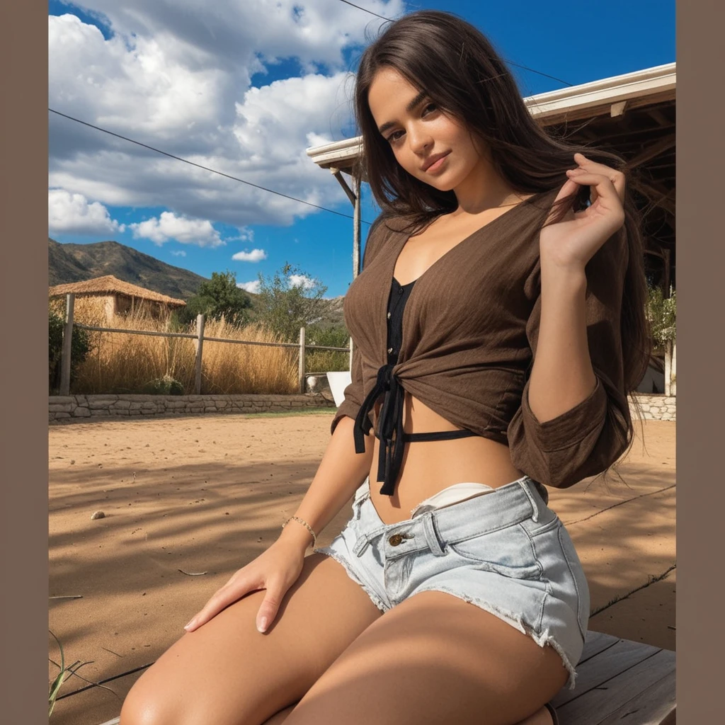 Sexy photo of a very young sexy woman, Wonderful big eyes and plump lips, at the supermarket , Smiling, walking gracefully, photorealism, 1 beautiful french girl,small nose,curly hair,beautiful grey and hazel eyes,low body fat, large perky breasts:1.3, juicy round breasts:1.5, (pushed-up breasts:1.5), (Best quality, 8k, 32k, Masterpiece, UHD:1.2) Masterpiece, perfect legs, zoomed-out, attractive legs, long legs:1.5, fit body, (RAW), natural lighting, perfect face, (small breasts:1.4), jiggle physics, (highly detailed skin), hands on waist, photographed on a Canon AE-1, 55mm f1.9 lens, 35mm, ISO 200, (Best quality, solo_female, 18yo, slim body,