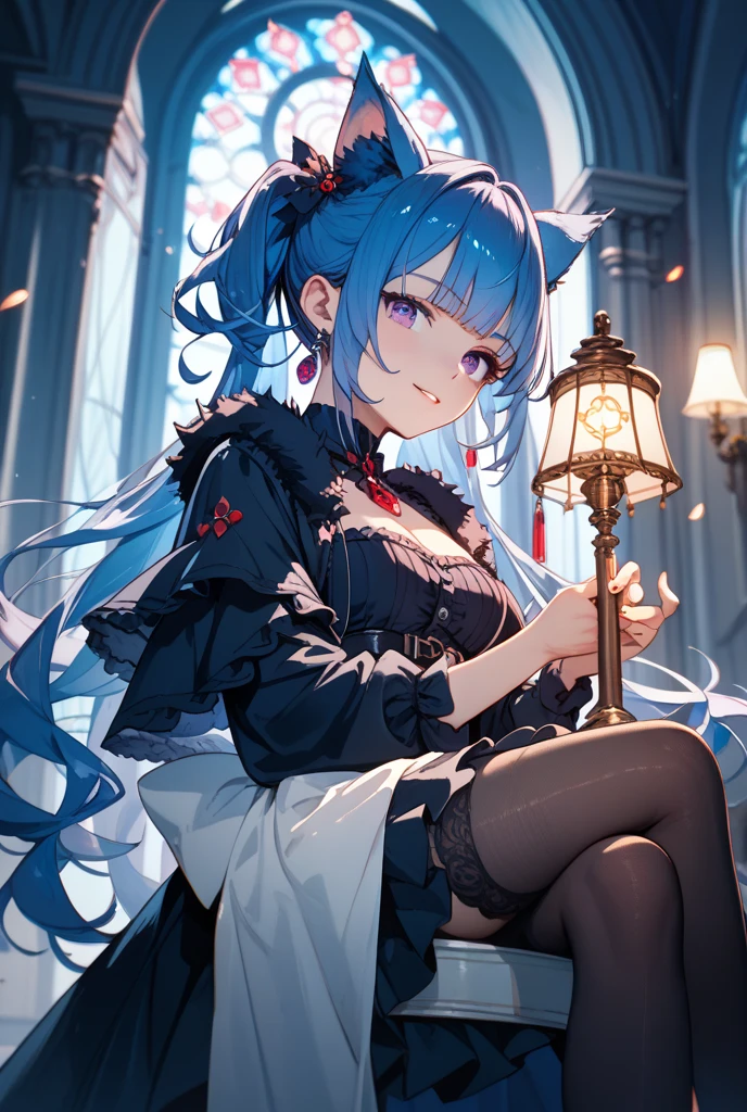 a beautiful female kenomo with soft and fluffy fur, delicate facial features, large expressive eyes, long eyelashes, full lips, elegant pose, detailed intricate patterns on fur, warm lighting, vibrant colors, cinematic composition, highly detailed, photorealistic, award-winning digital art